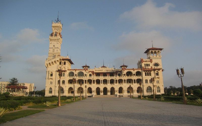 Montazah Palace was built east of Alexandria on a high hill and overlooking the most beautiful beach of   Alexandria.