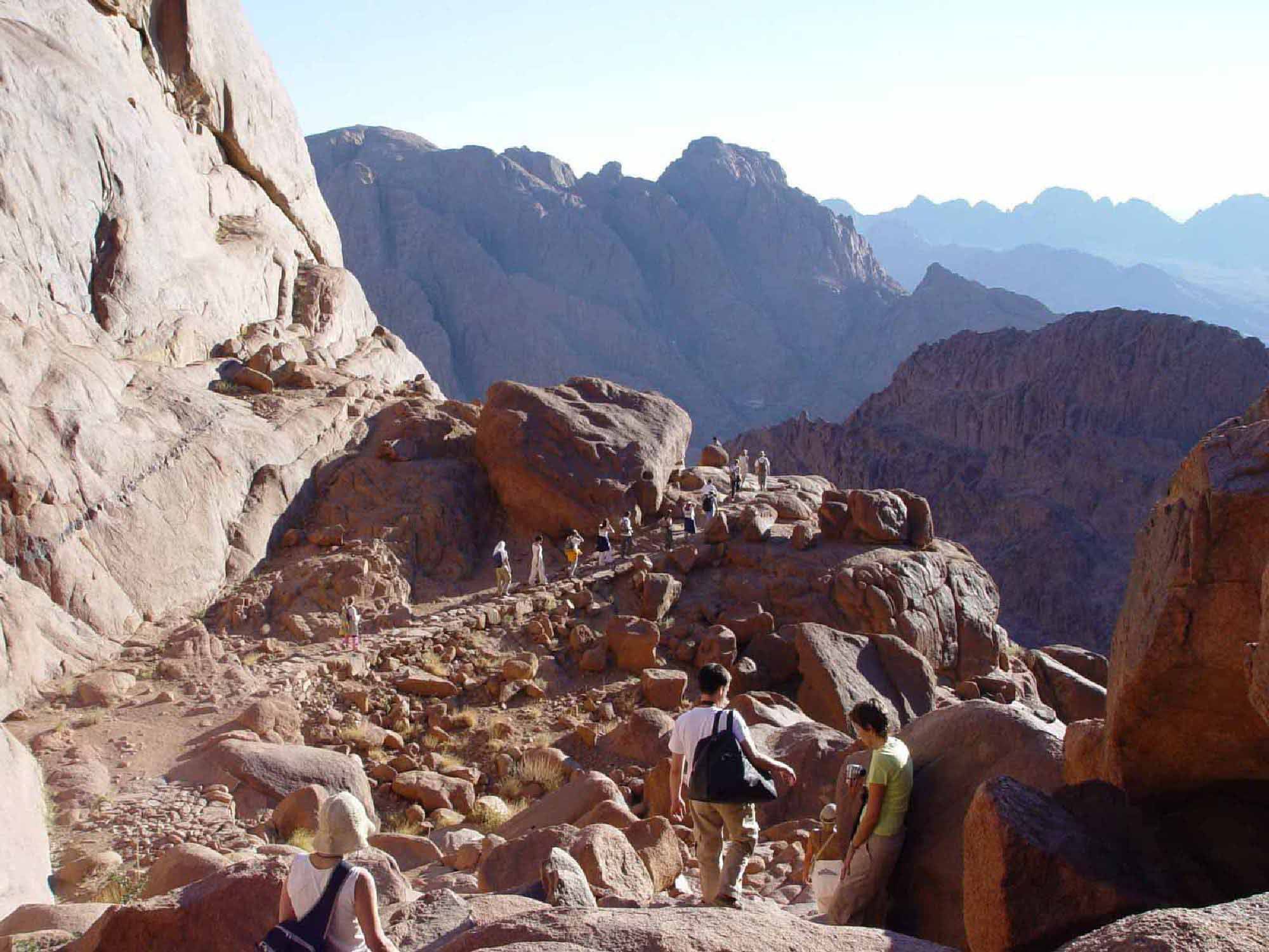 Travel through the night to Mount Sinai to climb the mountain at night to see sunrise from atop Moses' Mountain.