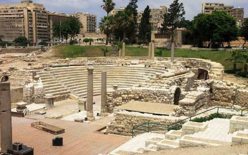 The Roman Amphitheatre Located in the heart of Alexandria, Kom el-Dikka is an extensive Roman theatrical and residential complex.